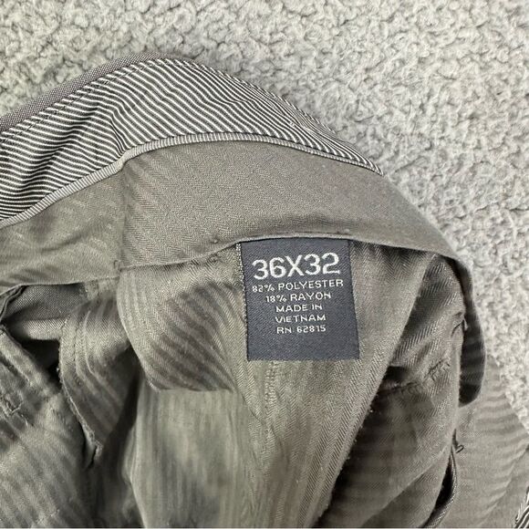 Madison Dress Pants Mens 36x31 Gray Flat Front Slacks - Picture 4 of 11